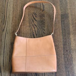 Etienne Aigner leather shoulder bag in camel